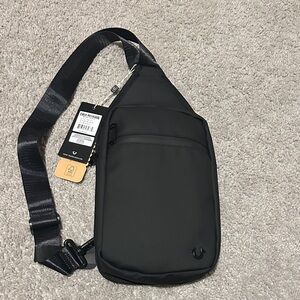 True Religion Men's Black Belt Bag